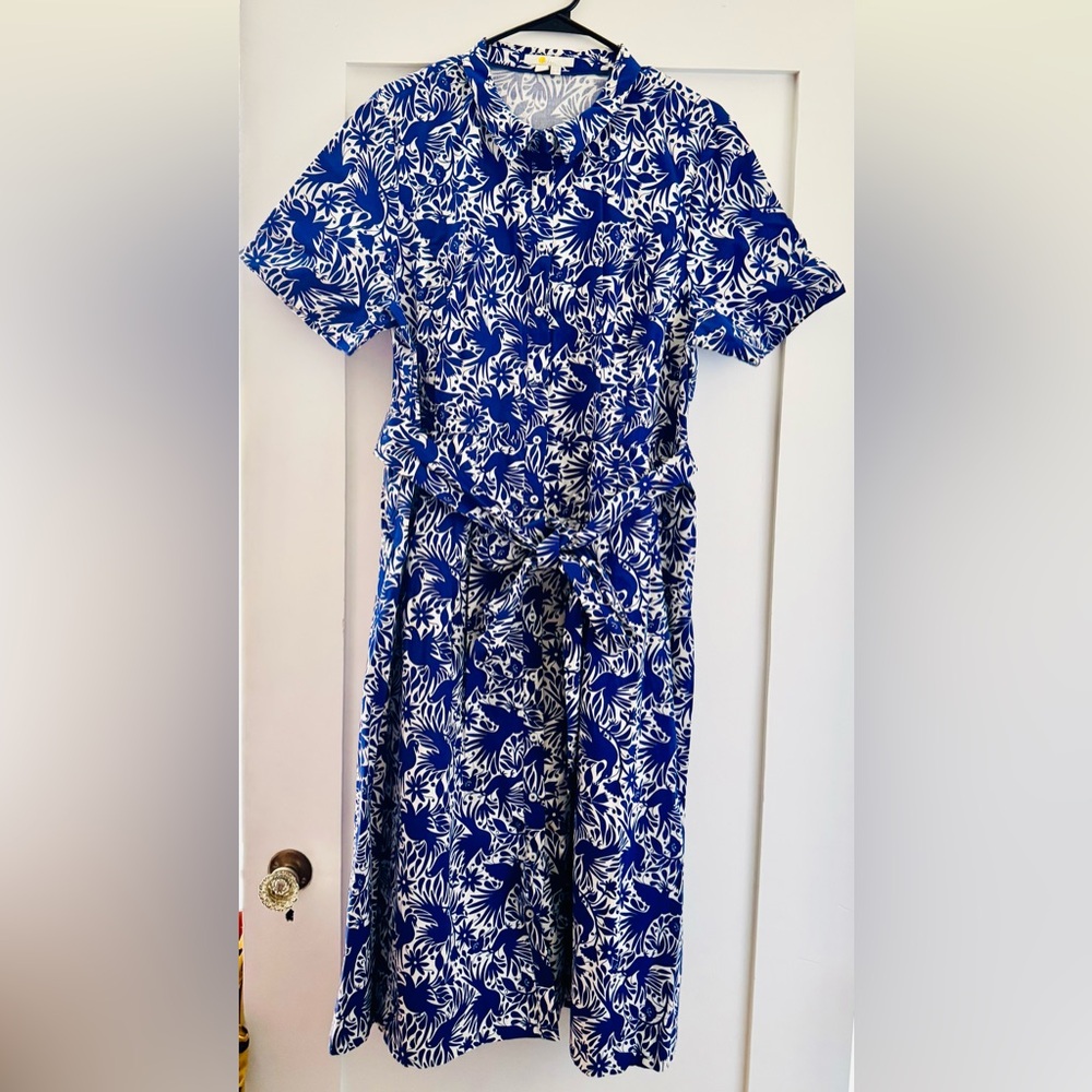 Boden | Blue Bird Shirt Dress